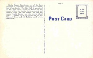 Shelby Court House Memphis Tennessee linen postcard
