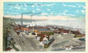 Postcard Bartlesville Zinc Comapny Mine and Train Cars Washington County OK