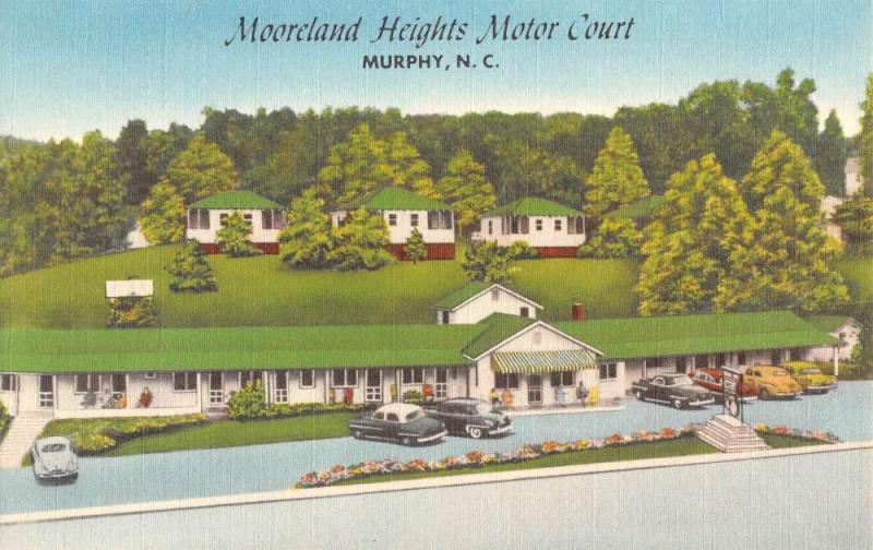 Murphy North Carolina Mooreland Heights Motor Court Antique Postcard K90774