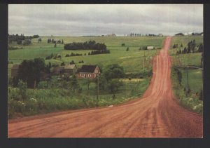 PEI Red Clay Country Road Canada Post Office Pre-stamped postcard 8c Cont'l