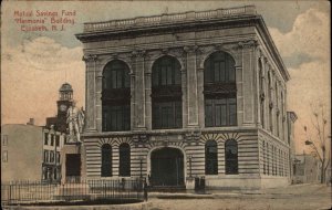 Elizabeth New Jersey NJ Harmonia Building Bank c1910 Postcard