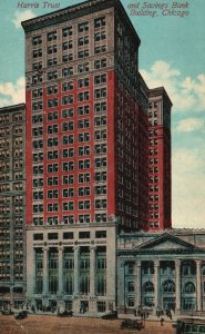 Vintage Postcard Harris Trust & Savings Bank Building Landmark Chicago Illinois