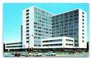 State Office Building Topeka Kansas Postcard Old Cars