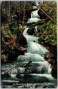 A Mountain Brook North Adams Massachusetts MA Postcard