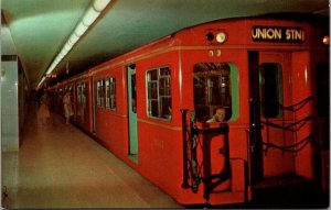 Vintage Railroad Train Locomotive Postcard - The Subway - Toronto Canada