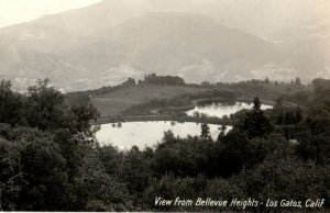 1922  Bellevue Heights Los Gatos Ponds California Real Photo RPPC F163