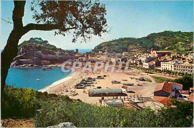 Modern Postcard Costa Brava Tossa de Mar Panoramic view