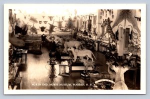 J99/ Warren New Hampshire RPPC Postcard c1930-40s Morse Museum Taxidermy 334