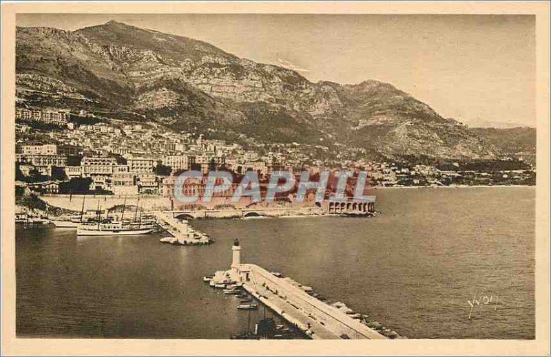 Old Postcard Monte Carlo View taken Gardens Monaco