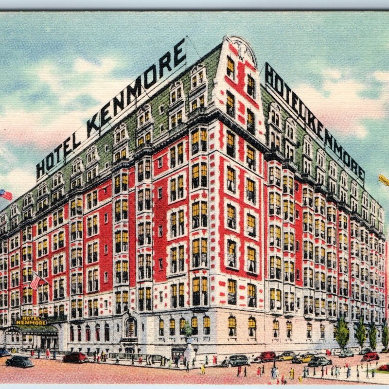 c1940s Boston, Mass. Hotel Kenmore Commonwealth Ave. Square Bigler Linen MA A207