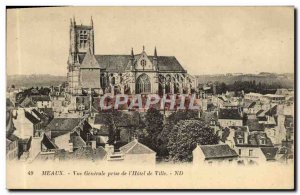 Old Postcard Meaux Vue Generale From Jack & # 39Hotel Town