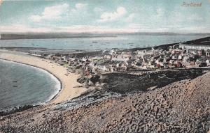 PORTLAND DORSET UK ELEVATED VIEW VALENTINE'S SERIES POSTCARD 1910s