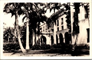 Real Photo Postcard Entrance to Hotel Washington Cristobal, Canal Zone, Panama