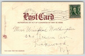 1906  Merry Christmas  Xmas  Postcard