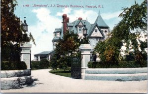 Postcard RI Newport - Greystone - J.J. Wysong's Residence