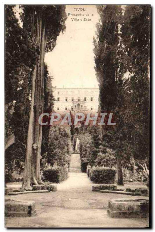 Postcard Old Tivoli Prospetto Della Villa d & # 39Este