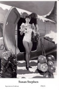 Beautiful Actress Susan Stephen Sexy Girl Swimsuit Airplane Pretty Woman 1950ss