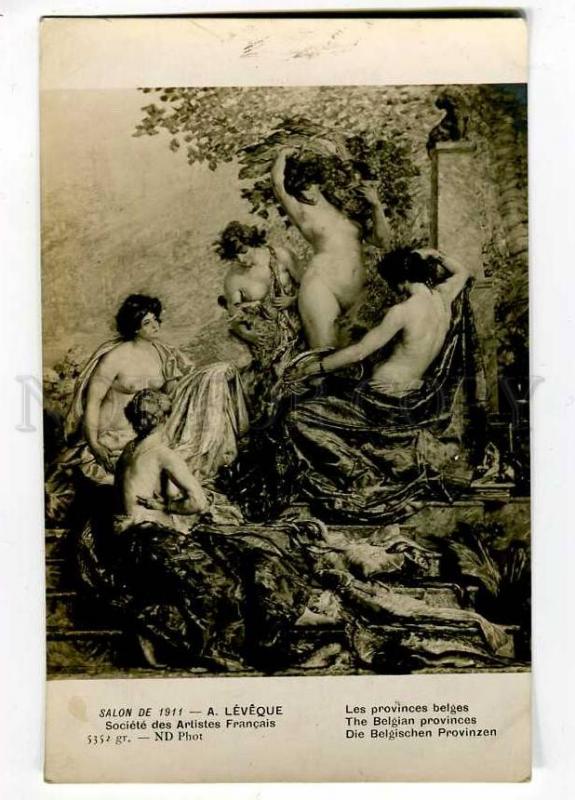 257140 Belgian provinces NUDE NYMPH by LEVEQUE Vintage SALON