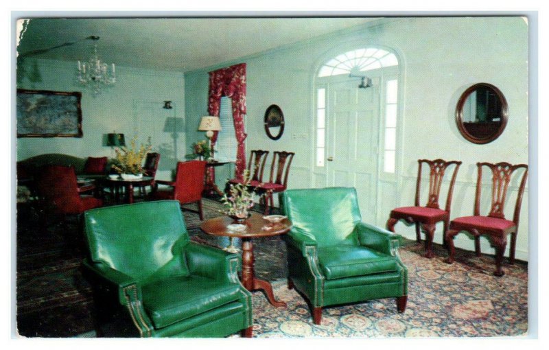 DOVER, Delaware DE ~ Roadside TOWNE POINT MOTEL ca 1950s Interior Postcard