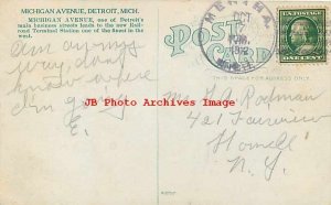 MI, Detroit, Michigan, Michigan Avenue, Gorman Hats, Trolley, Teich No R27317 