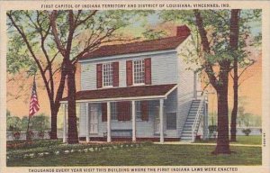 Indiana Vincennes First Capitol Of Indiana Territory And District Of Louisiana