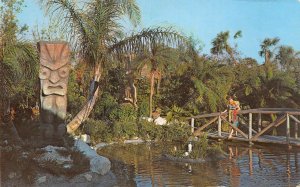 Wahini Lagoon TIKI GARDENS Indian Rocks Beach, Florida Polynesian 1973 Postcard