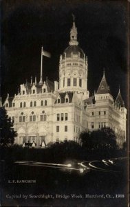 Hartford Connecticut CT State Capitol by Searchlight Real Photo Vintage Postcard