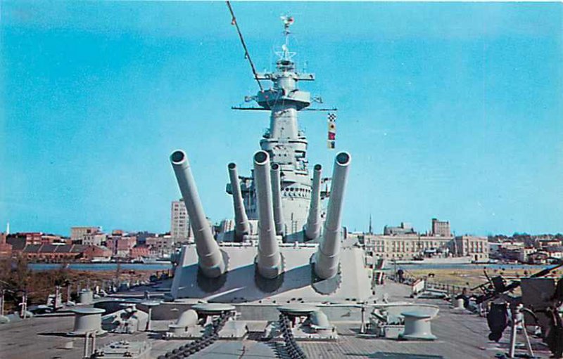 5 Postcards Us Navy Uss North Carolina Battleship Memorial Wilmington United States North