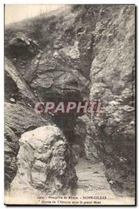 Old Postcard Saint Gildas Rhuys island Presqu Cave L Armor Under the Grand Mont