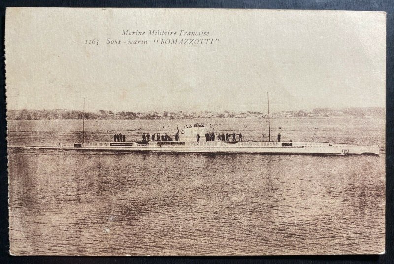 Mint WW 1 France Navy U Boat Submarine Romazzotti Real picture Postcard 