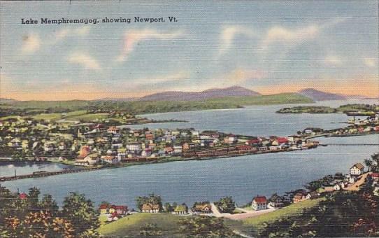 Lake Memphremagog Showing Newport Vermont 1953