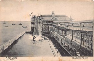 SOUTHEND ON SEA ESSEX ENGLAND~WATER CHUTE-AMUSEMENT PARK~1910s POSTCARD