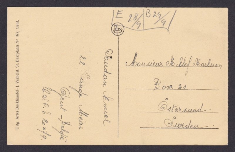 BELGIUM, Postcard, Ghent, Graskaal