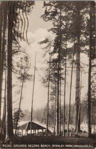 Vancouver BC Picnic Grounds Second Beach Stanley Park c1913 Postcard G29