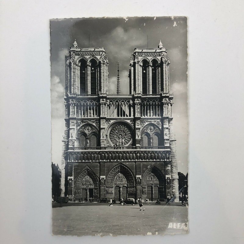 NOTRE DAME Cathedral Church Paris France Vintage View Postcard 