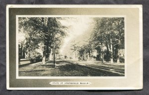 h2736 - SPRINGFIELD Mass 1911 State Street Real Photo Postcard
