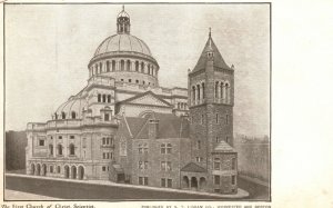 Vintage Postcard The First Church Of Christ Scientist S.T. Ligham Co. Pub.