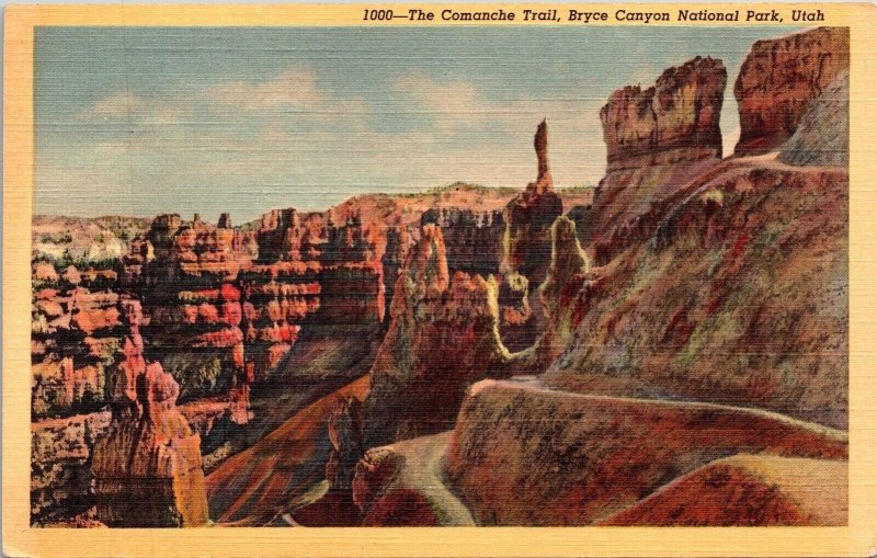 Comanche Traile Bryce Canyon National Park Western Utah US UNP VTG Postcard 