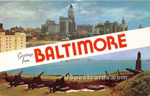 Old Cannon - Baltimore, Maryland MD Postcard