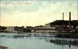 Livermore Falls Maine ME Factory Plant Mill Chisholm's Mills c1900s Postcard