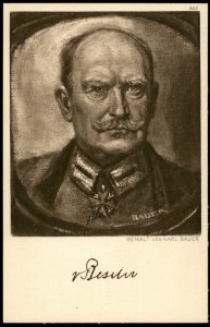 Germany WWI General von Beseler Artist Signed Portrait Ostpreussenhilfe E G77424