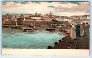 TANGIER Tanger Port de Mer MOROCCO Maroc artist Postcard