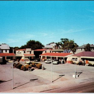 c1950s Tampa FL Hancocks Hotel Court Postcard Route 41 Mid-Century Modern