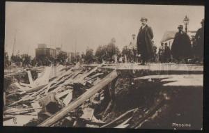 3100542 ITALY earthquake Messina Vintage photo PC