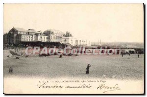 Old Postcard Boulogne sur Mer Casino and the Beach