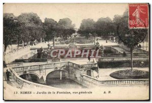 Old Postcard Nimes Jardin De La Fontaine Vue Generale