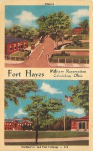 Postcard Ohio Columbus Fort Hayes Military Reservation City News Dexter 23-7473
