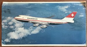 Postcard Used UN #254 Swissair 747-B Airplane CC PM 1/16/1975 L43