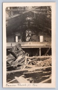 J90/ Milwaukee Wisconsin RPPC Postcard c10 Emmanuel Church Fire Disaster 335