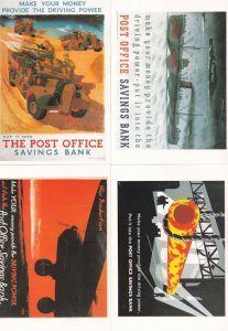 The Post Office Savings Bank Royal Mail Poster 4x Postcard Bundle